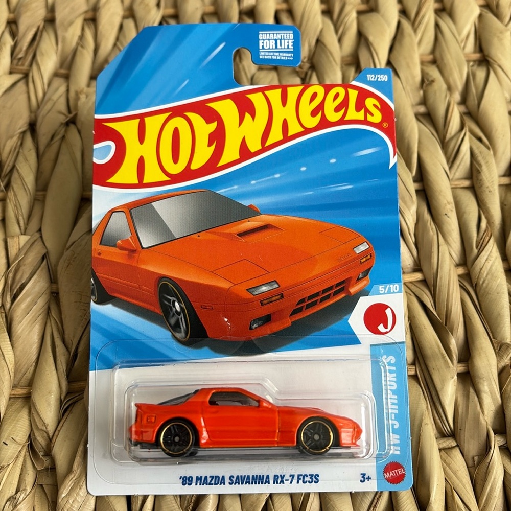 1989 Mazda Savanna RX-7 FC3S Orange Japanese Car JDM Hot Wheels Hotwheels 2026